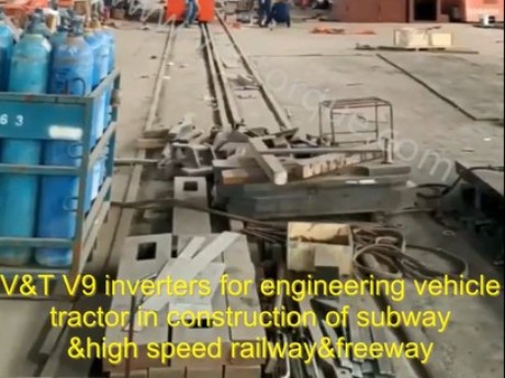 محركات V & T V9 AC لجرارات المركبات الهندسية في بناء مترو الأنفاق والسكك الحديدية عالية السرعة والطرق السريعة
